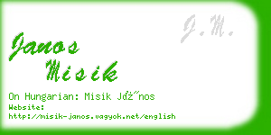janos misik business card